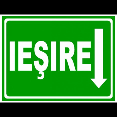 indicator iesire in sageata in jos